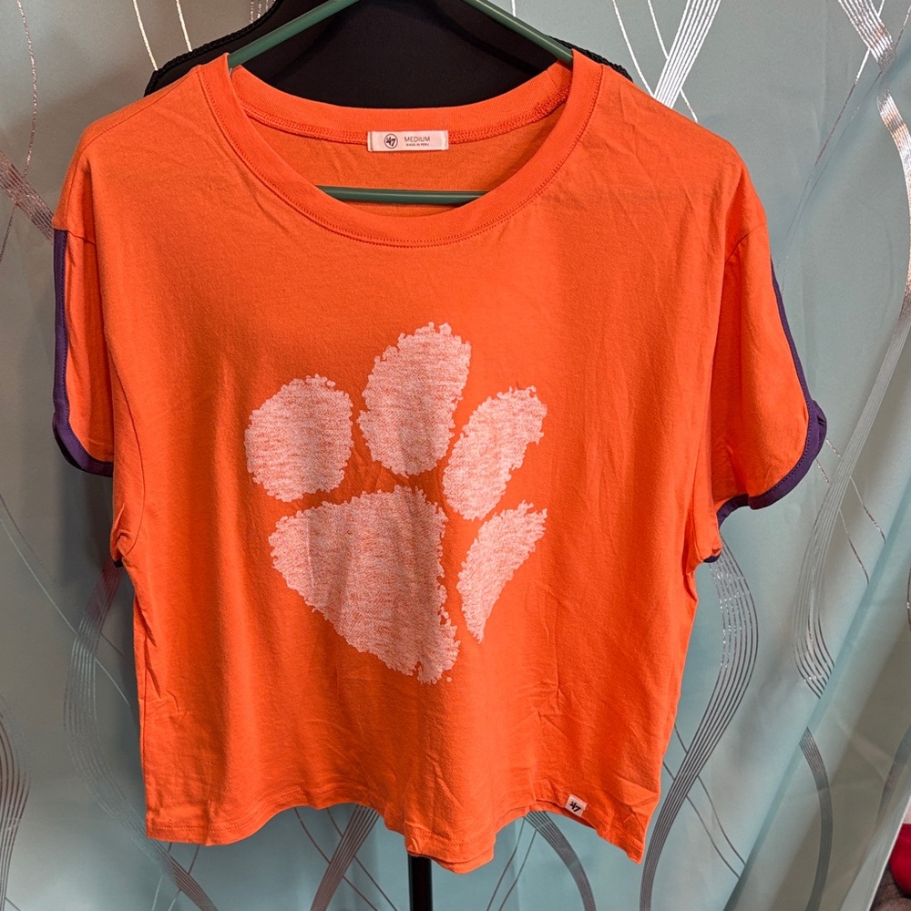 47 Brand Vibrant Orange Tee NWOT
